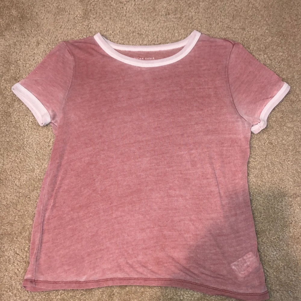 Pink American eagle tshirt.